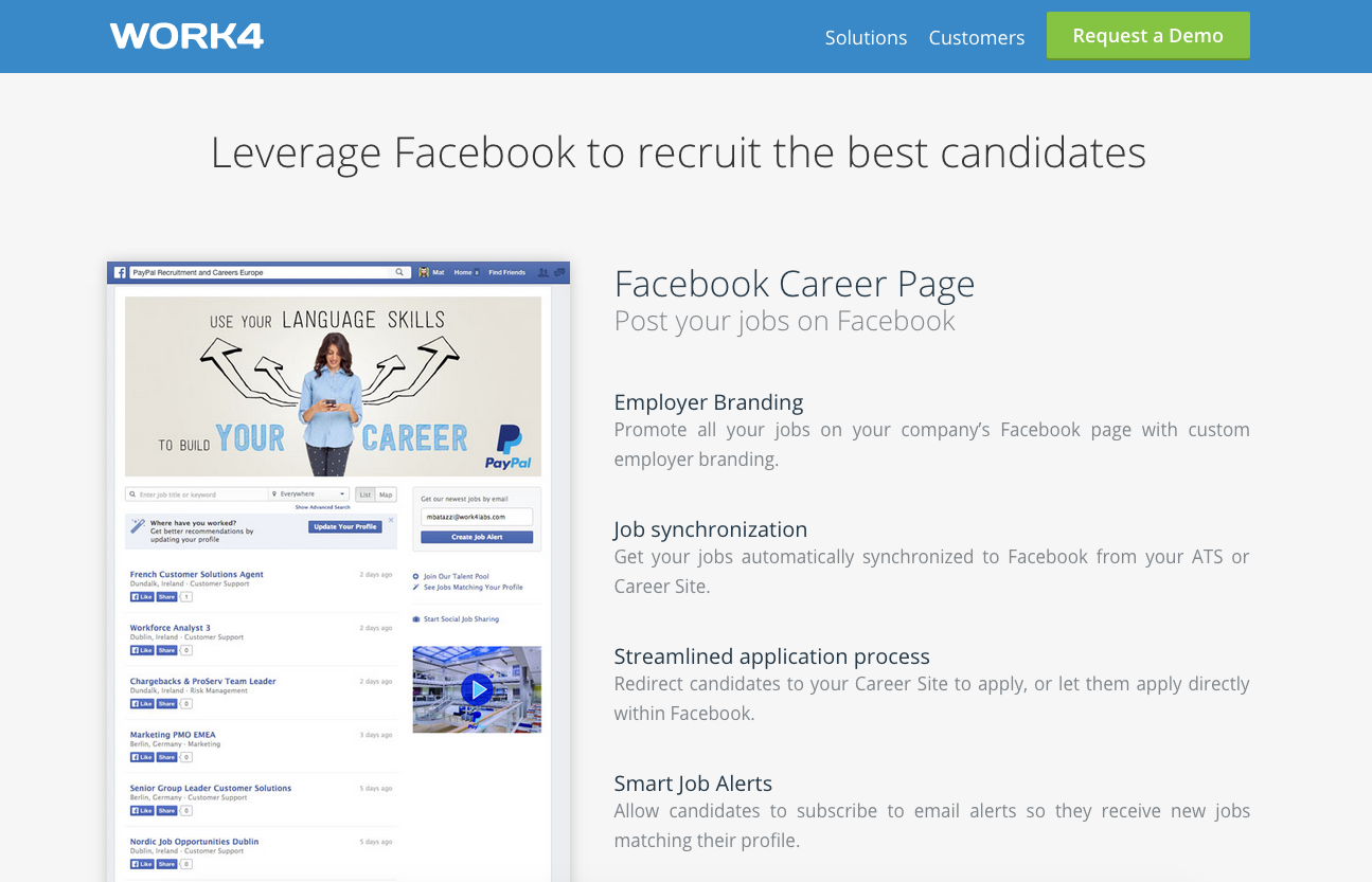 Work4 Facebook Job Posting App