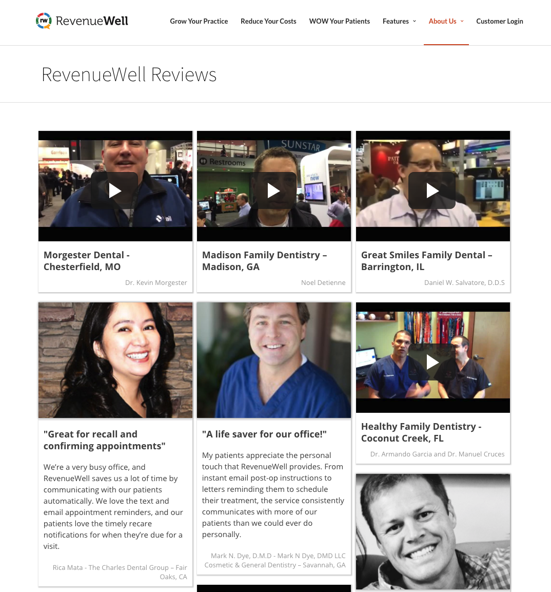 RevenueWell Testimonial Page