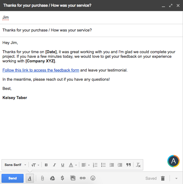 sample email request for product presentation