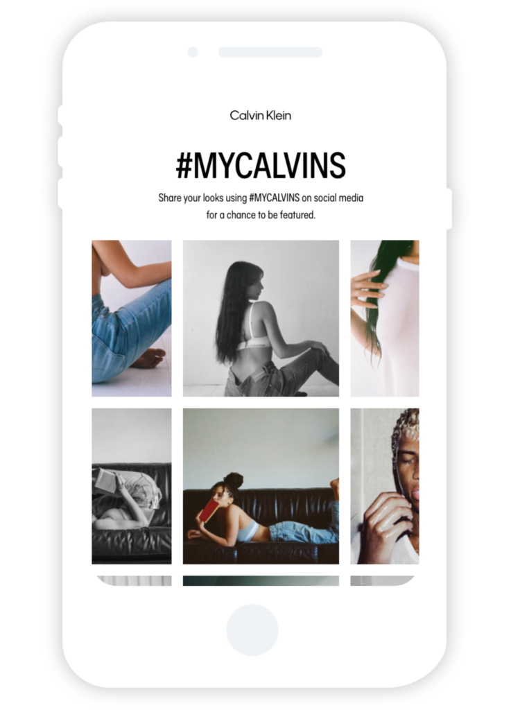 examples of user-generated content - Calvin Klein